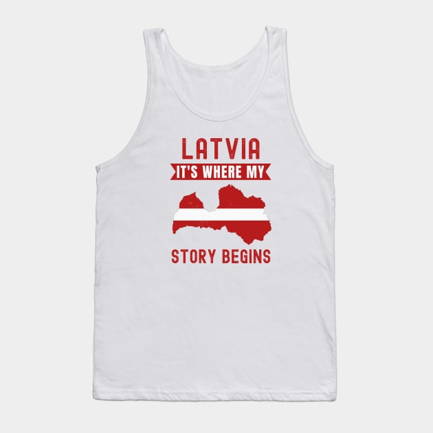 Latvia Tank Top by footballomatic